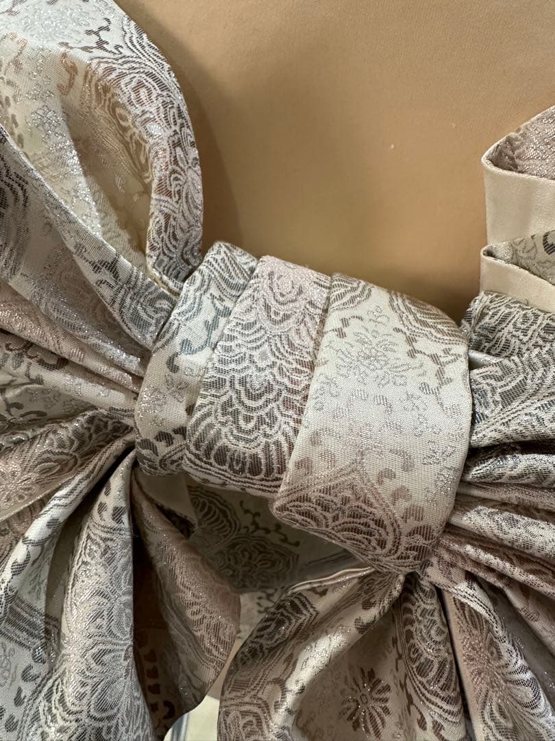 3日間期間限定特別価格！！早い者勝ちです！二部式　作り帯　 高級プラチナ箔二重織