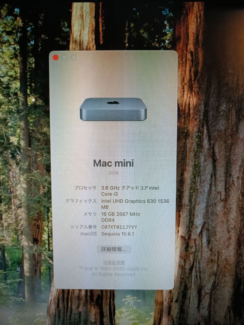 最終価格Mac mini2018 メモリ16GB core i3 整備済
