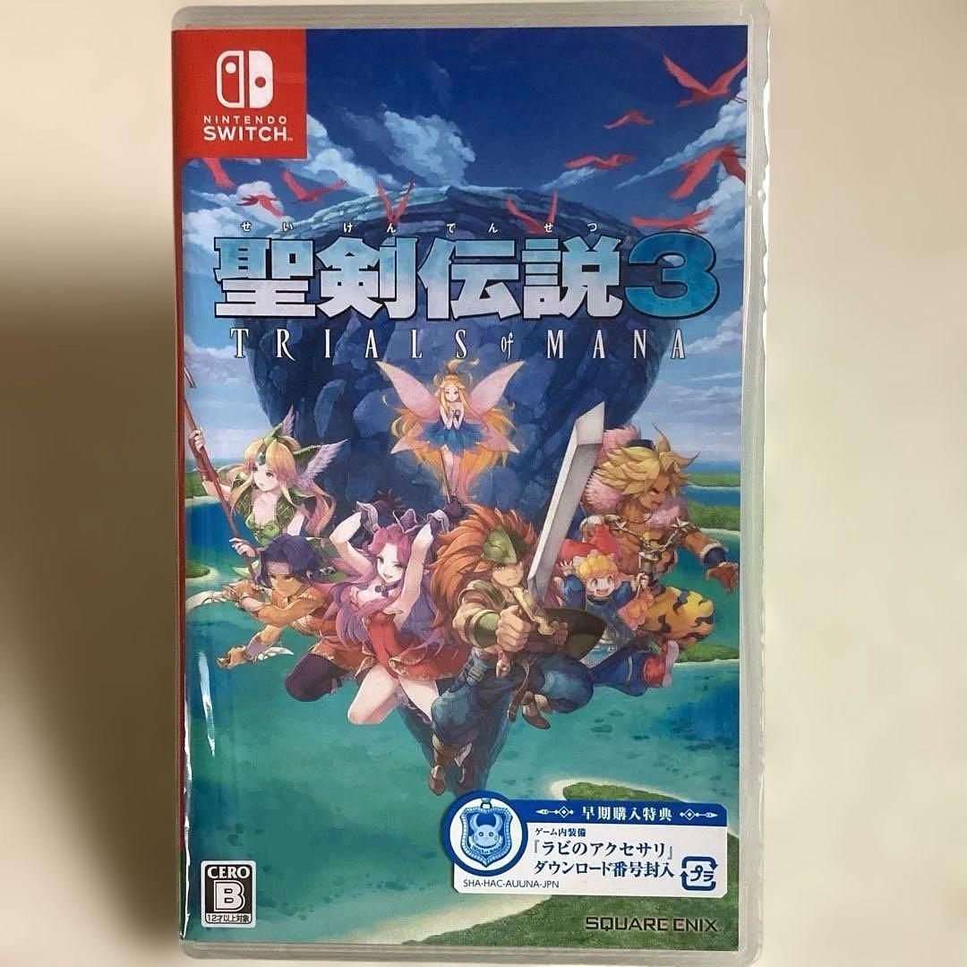 ツ*メ様 任天堂SWITCH 聖剣伝説3 復刻解説書付　ソフト　新品未開封