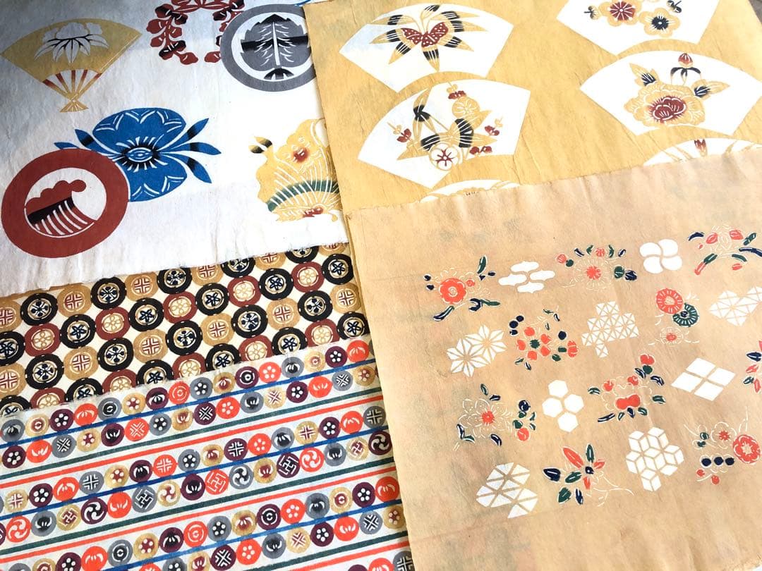 小島悳次郎￼ 型染 紅型染 14枚