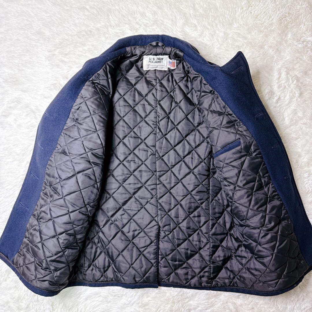 ✨美品✨ USA製 Schott ピーコート ネイビー キルティング 38