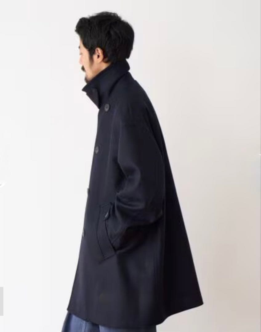 ★人気・美品★ EDIFICE オーバー コート 黒 L Macintosh 風