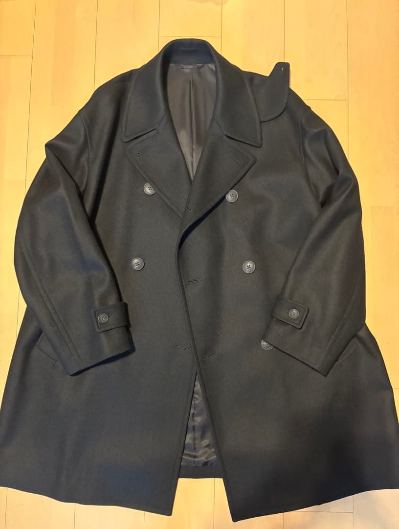 ★人気・美品★ EDIFICE オーバー コート 黒 L Macintosh 風