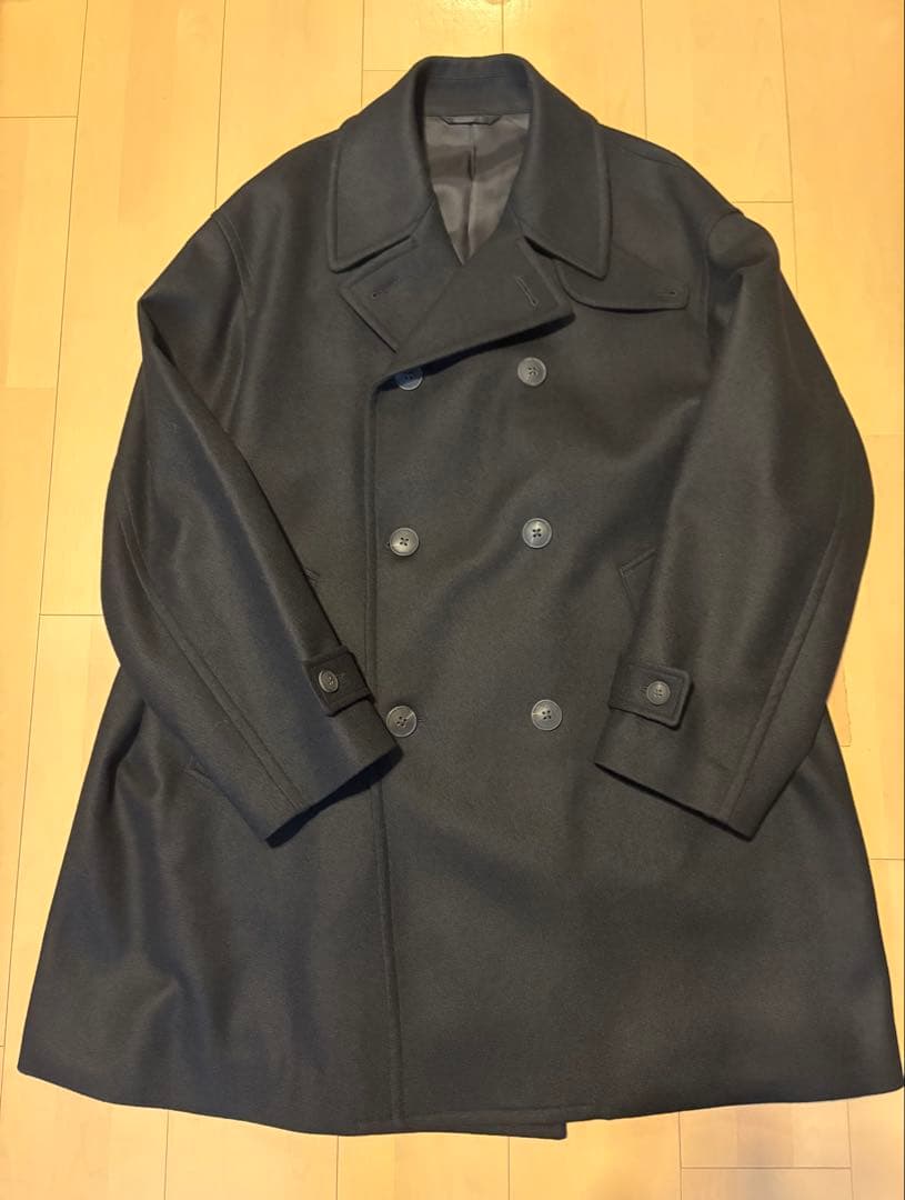 ★人気・美品★ EDIFICE オーバー コート 黒 L Macintosh 風