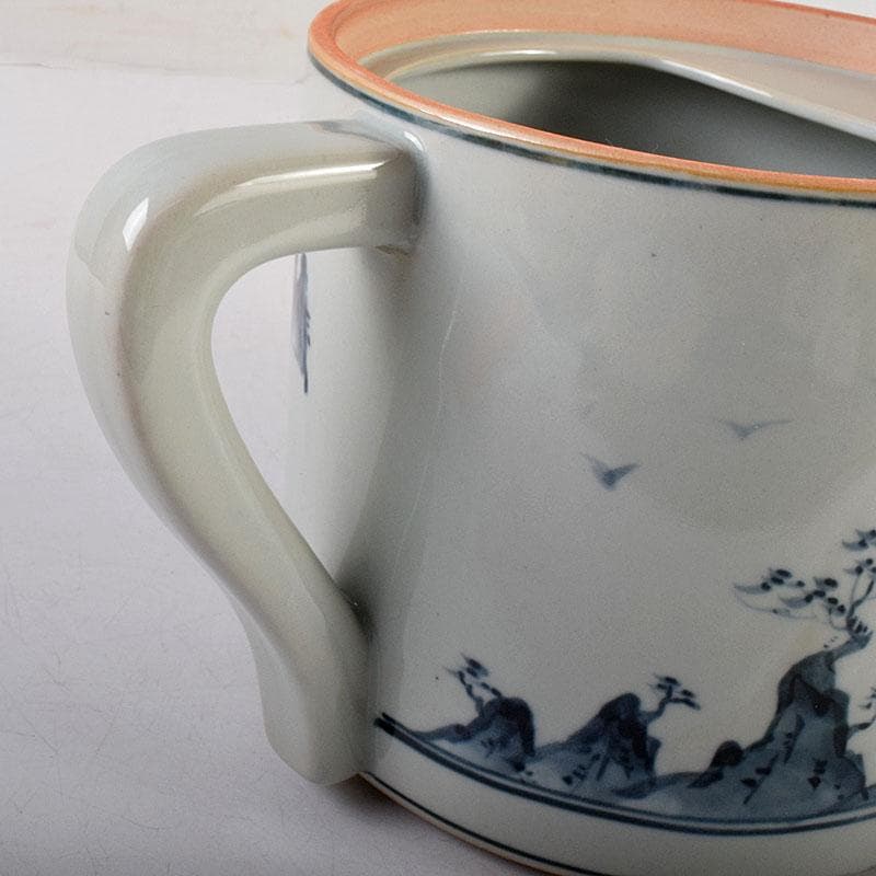 Palm Tree　古伊万里写　染付　山水文　水注　共箱　V　7975C