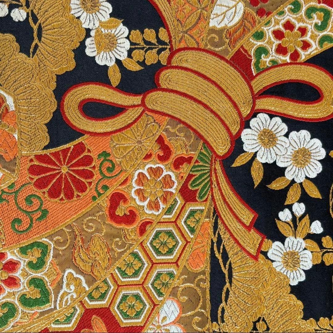 ✴テーブルランナー　兼　タペストリー　正絹　帯生地使用　熨斗　大　ハンドメイド