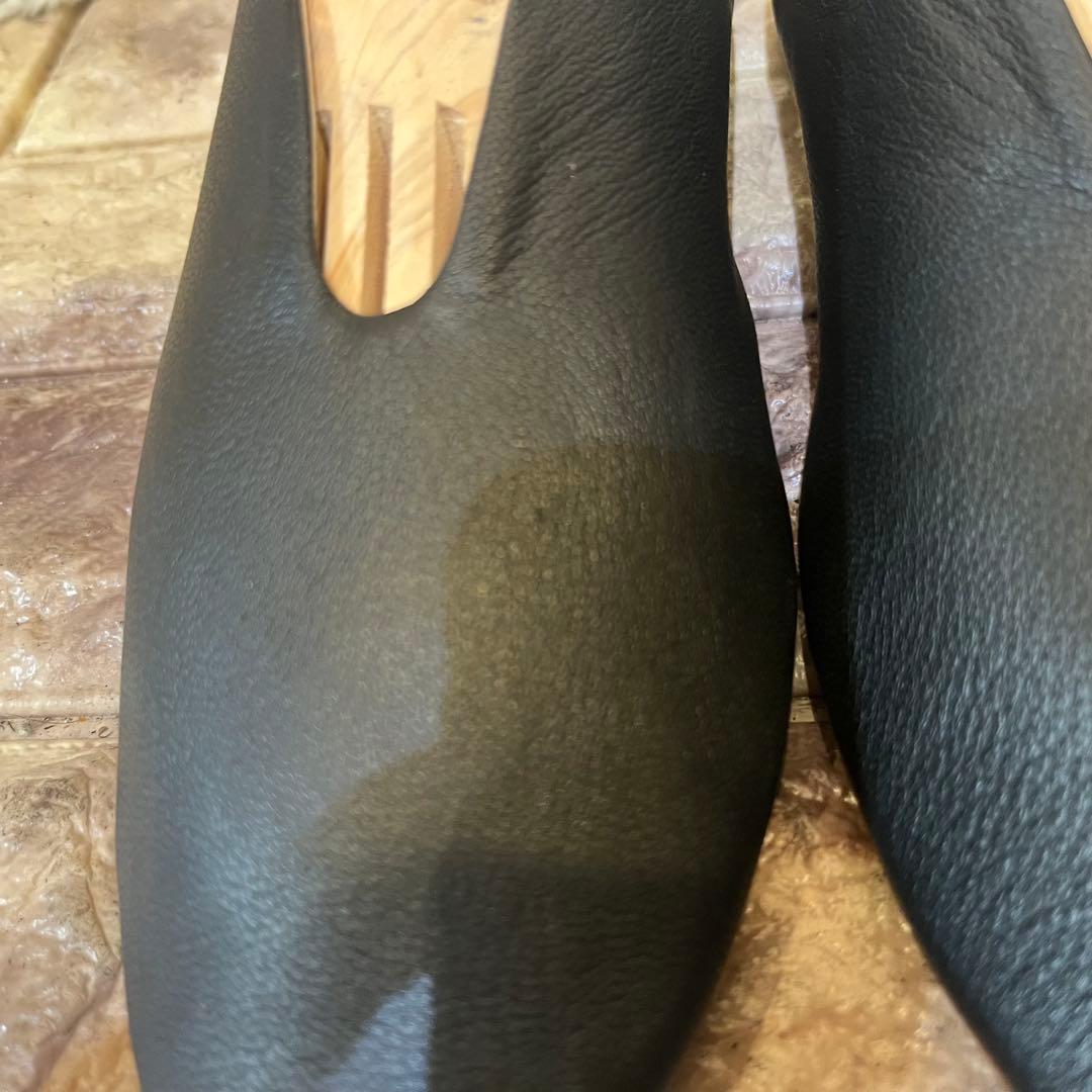 美品　SUI バレエ　シューズ　V BALLET ゴートレザーブラック24.5