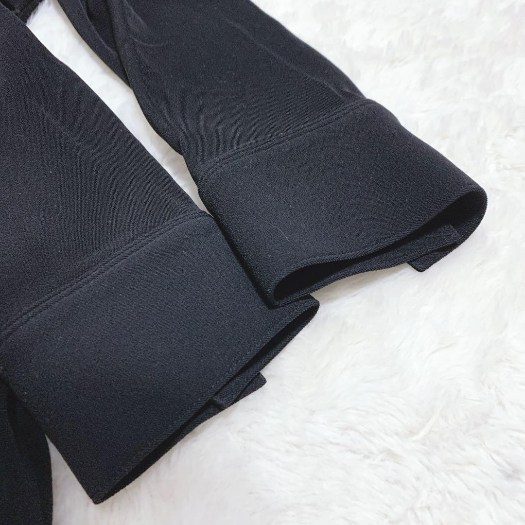 theory セオリー ロングシャツワンピース ベルト ストレッチ ブラック 0