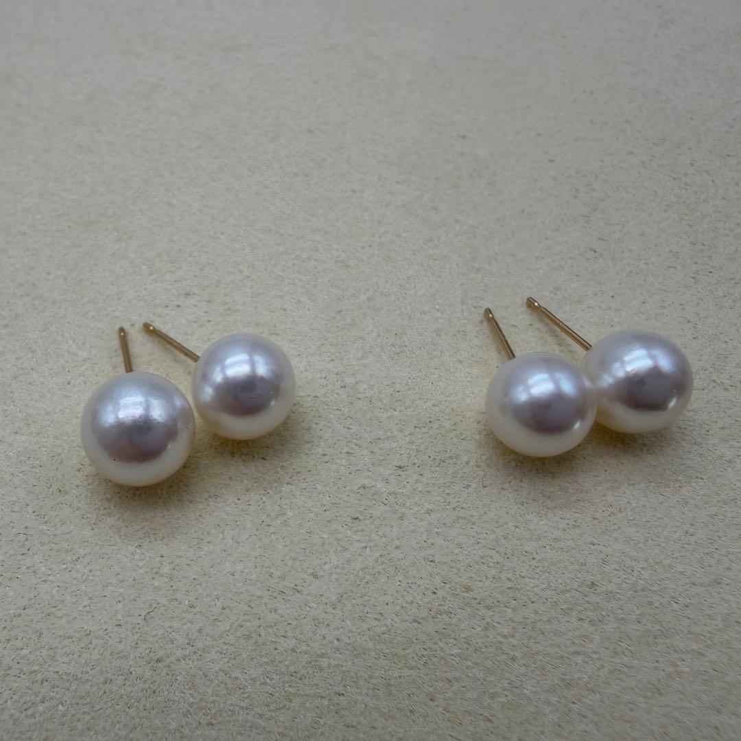 ＊専用ページ＊18金akoya真珠ピアス　無調色　2ペア