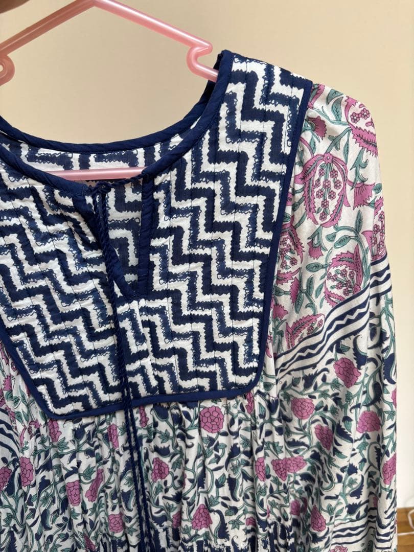 SLOBE IENA インドパネルティアードワンピース