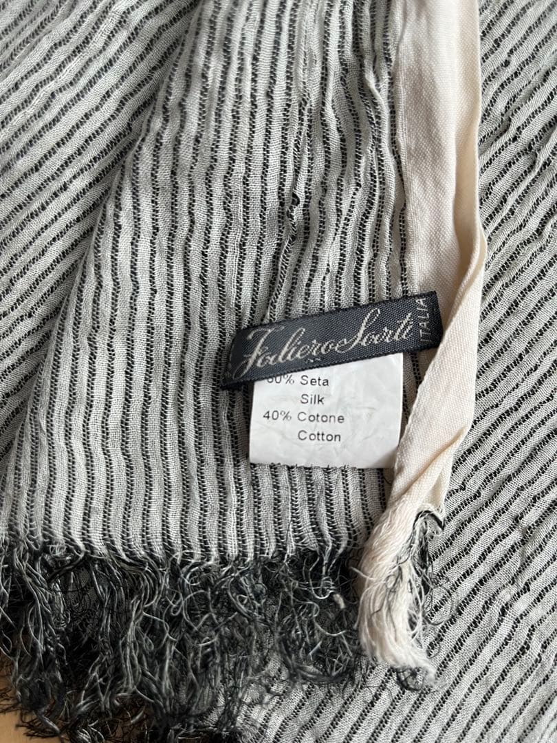 ファリエロサルティ　ストライプ柄　シルクコットンストール