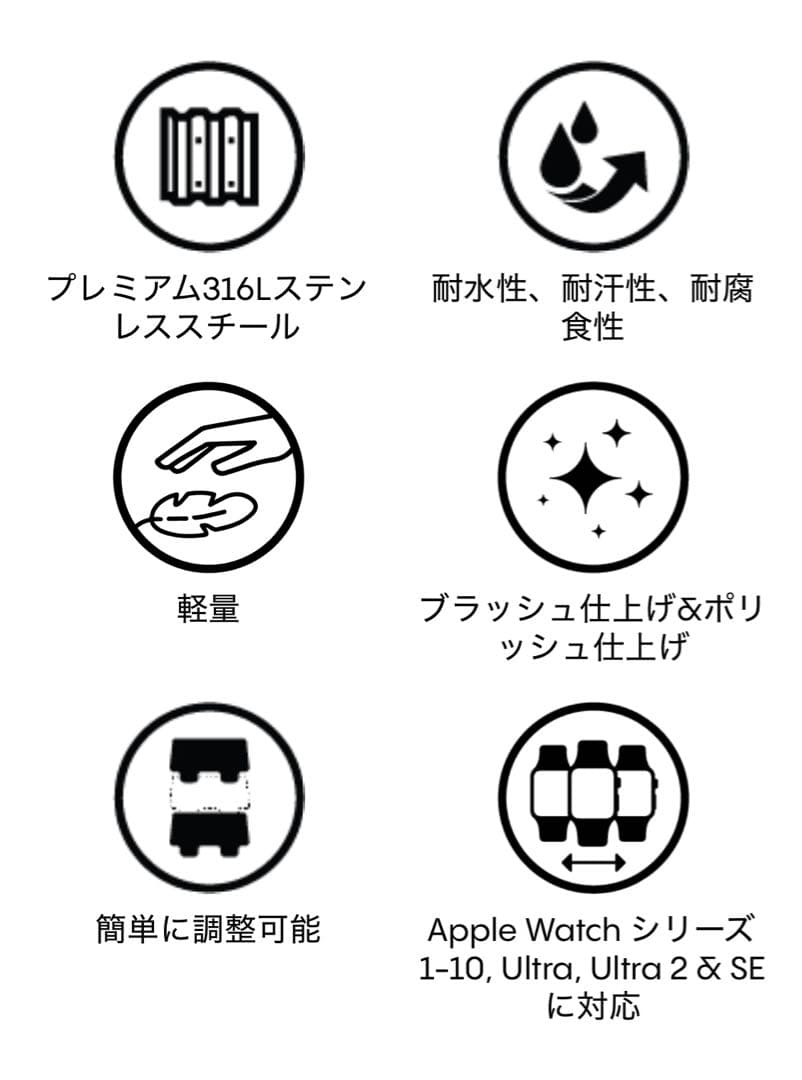 【新品未開封】casetify Apple Watchシルバーステンレスバンド