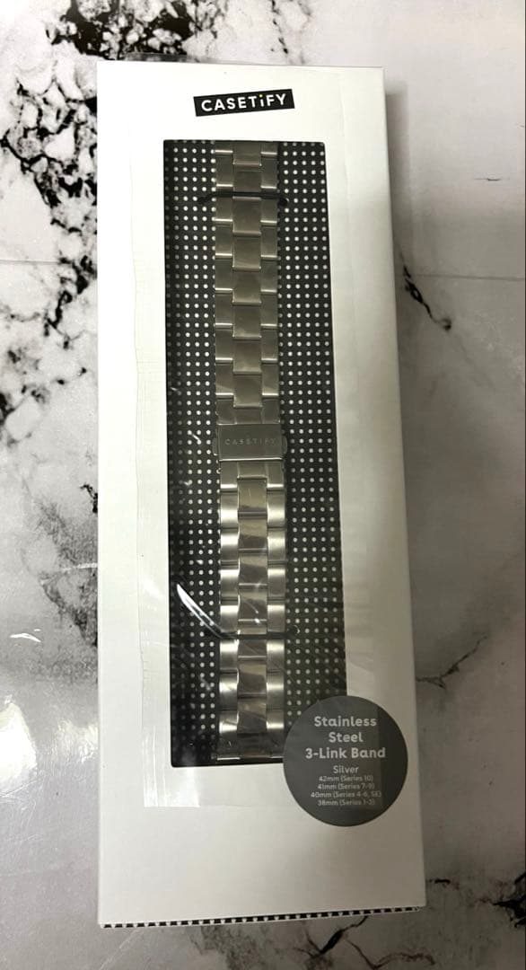 【新品未開封】casetify Apple Watchシルバーステンレスバンド