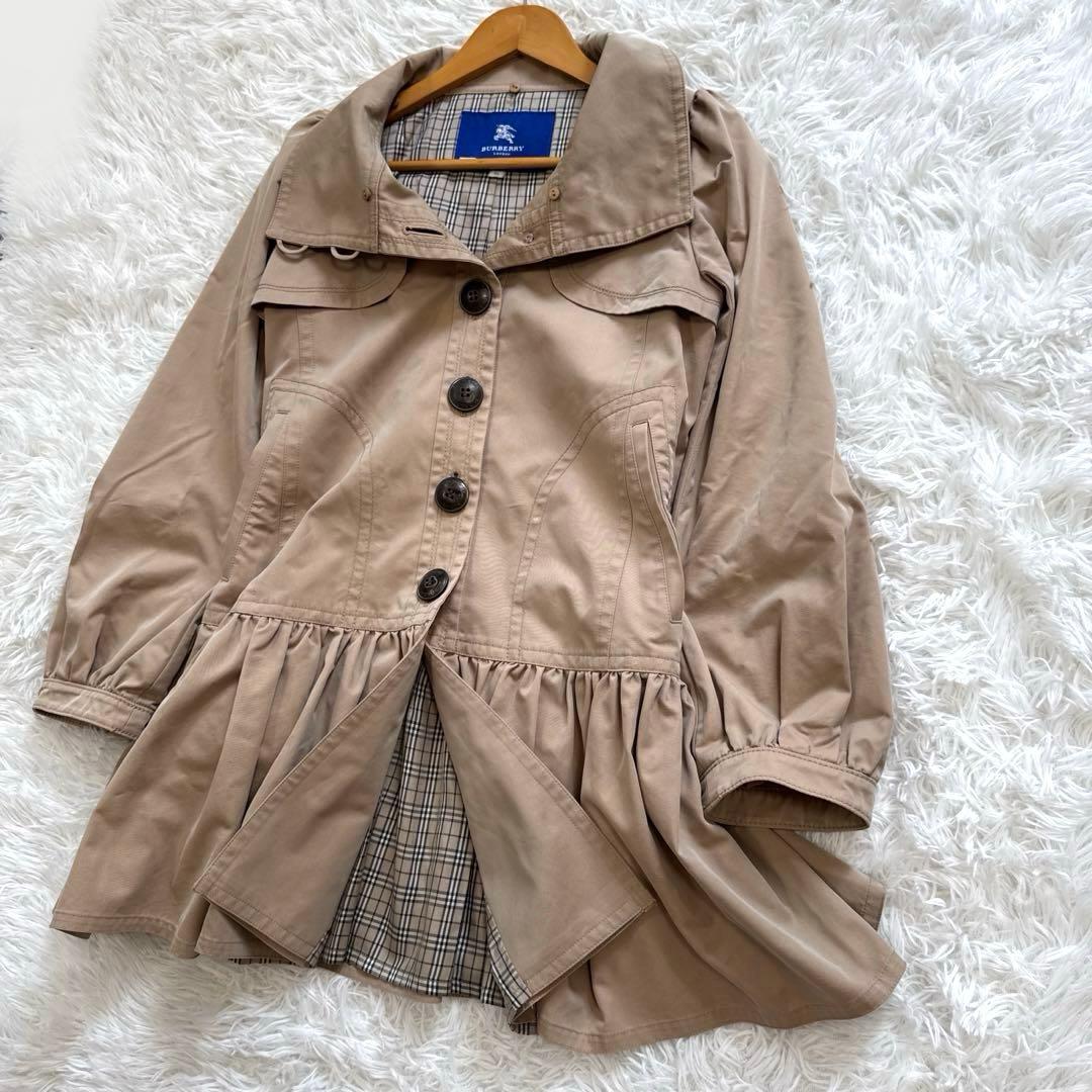 BURBERRY LONDON BLUE LABEL フレア トレンチコート