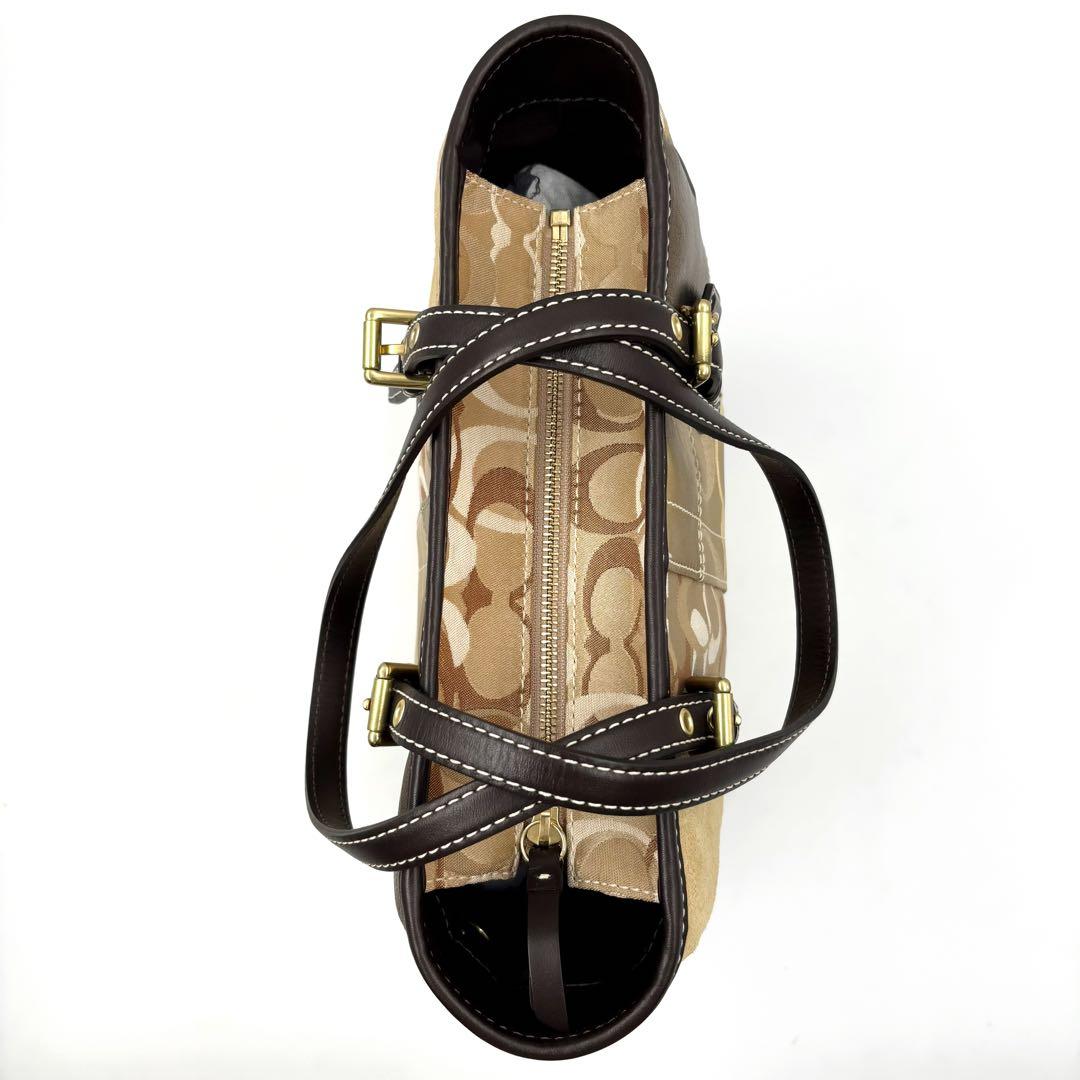 美品COACH コーチ パッチワーク ショルダートートバッグ F 11408