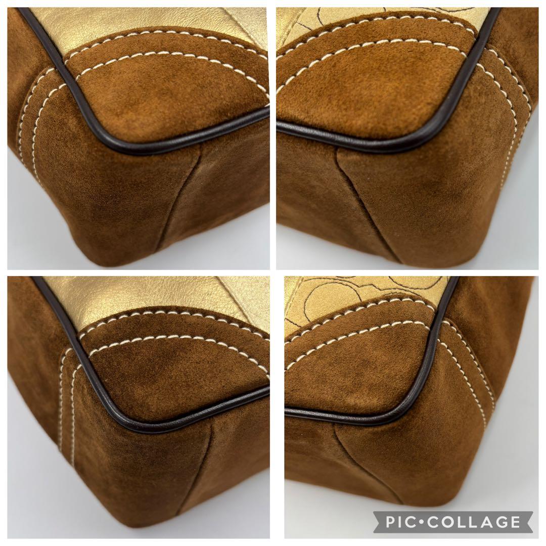 美品COACH コーチ パッチワーク ショルダートートバッグ F 11408