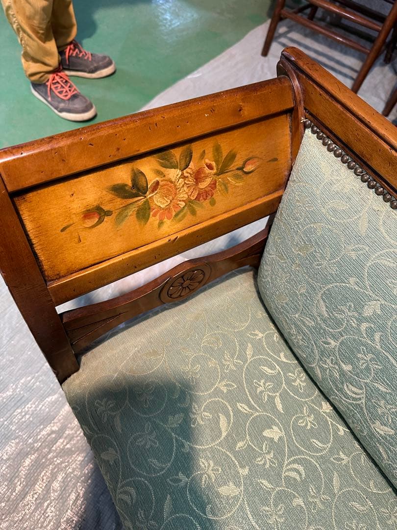 アンティークソファー　テレフォンベンチ