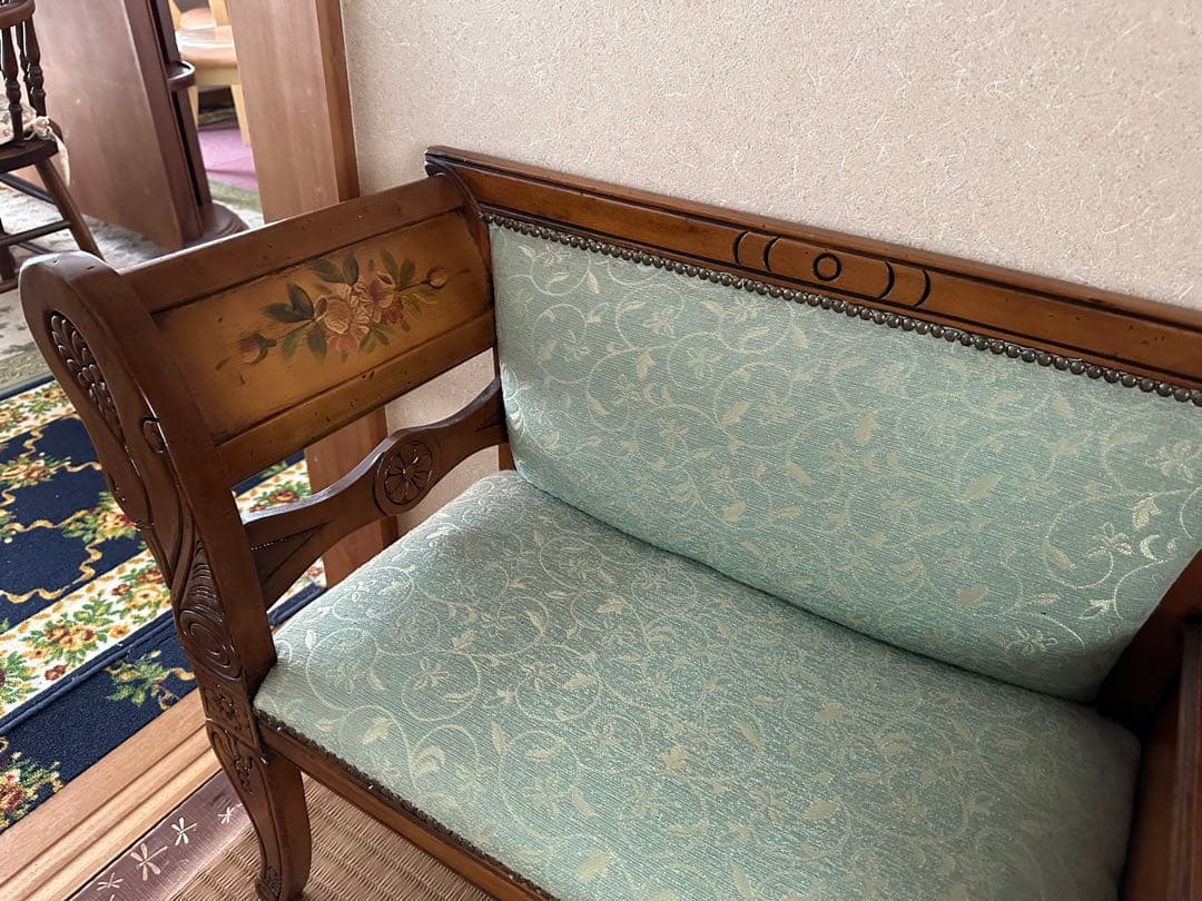 アンティークソファー　テレフォンベンチ