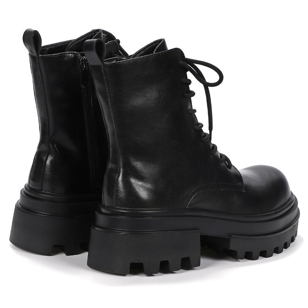 27.5cm/最大10cm身長UPメンズシークレットブーツ厚底靴ジップレザー