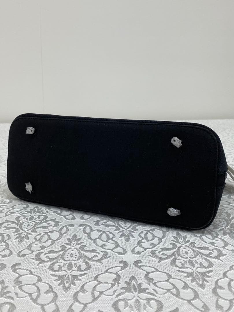 岡重謹製 未使用品 OKAJIMA バッグ 京友禅 金彩 絵皿文様 正絹 黒色