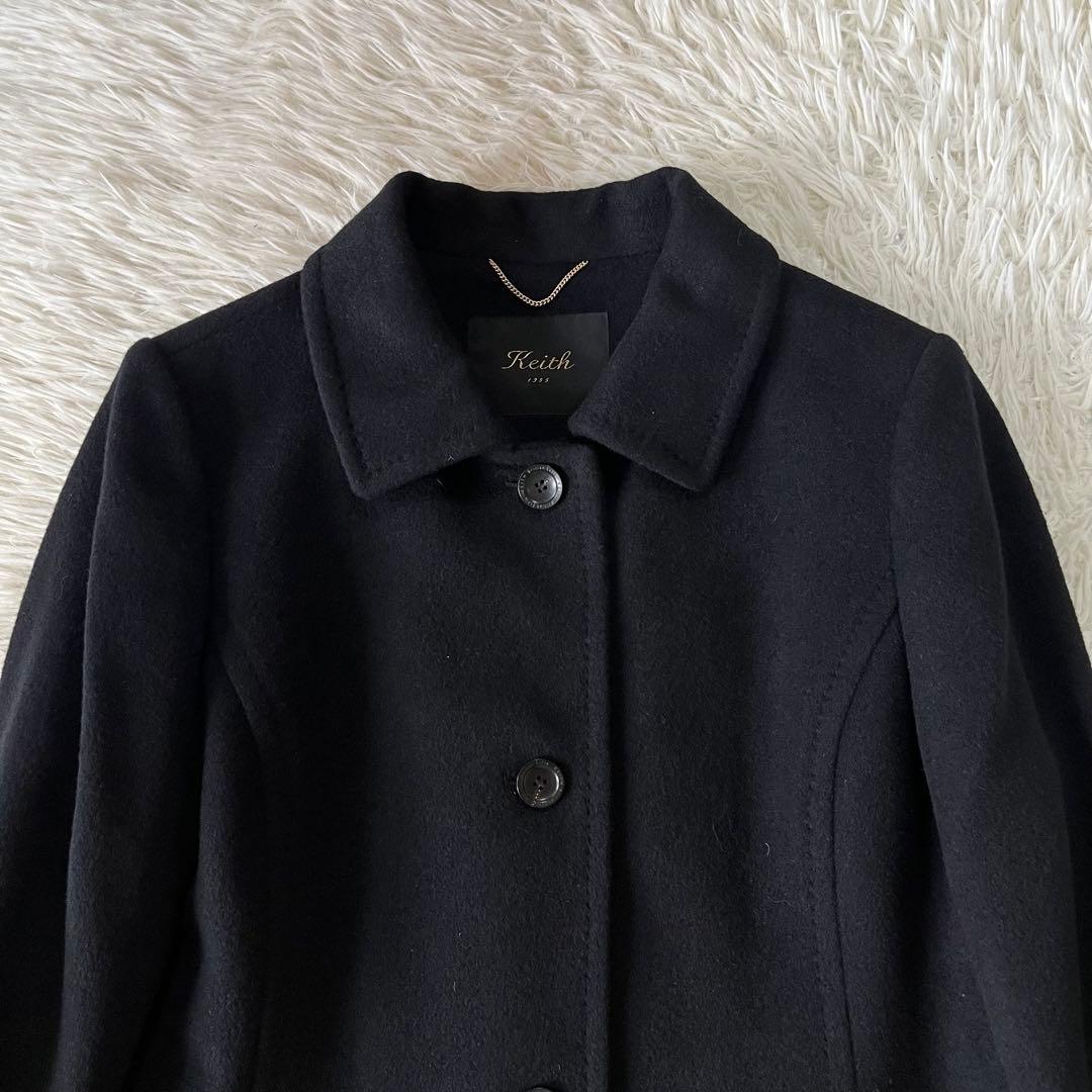 【極美品】キース　アンゴラ混　ウール　ロング　チェスターコート