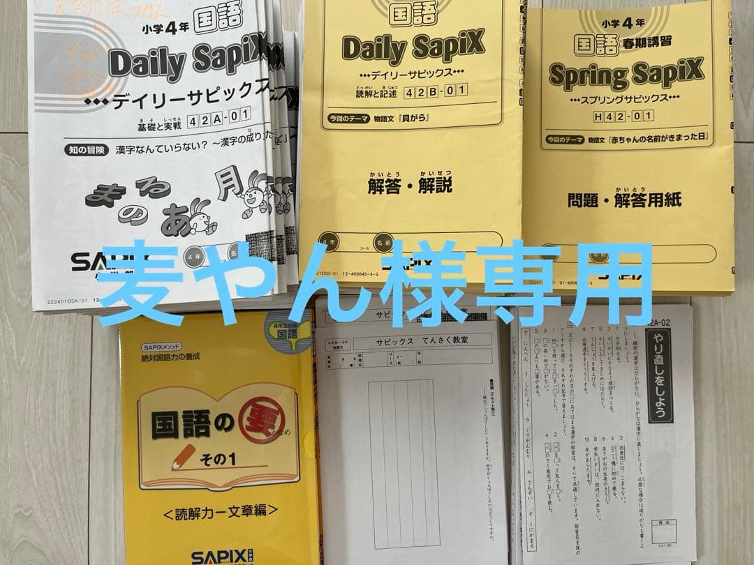 【2025受験組】﻿sapix 2022年度4年生4教科テキストのフルセット②
