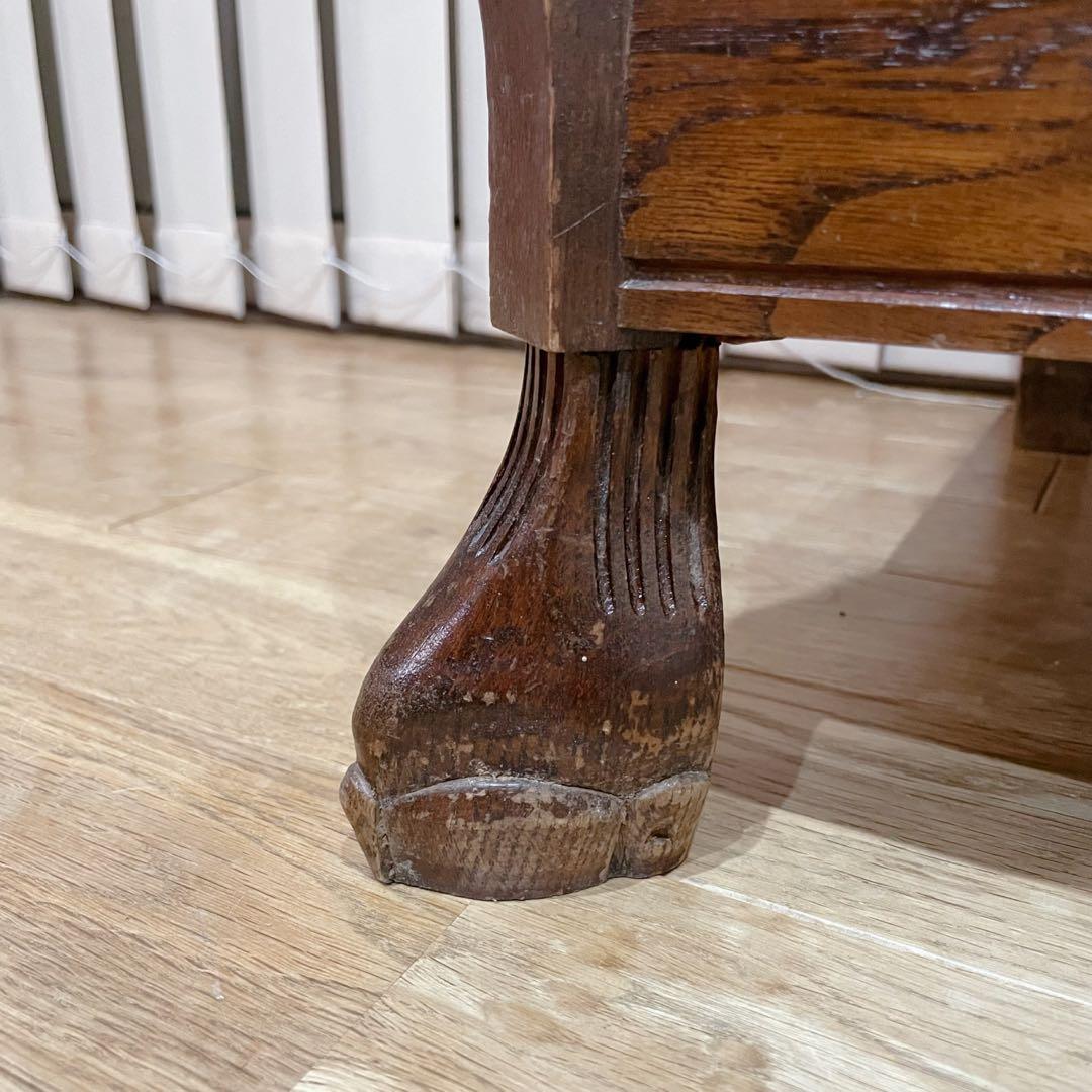 オランダ　3段　チェスト　オーク材　コモード　アンティーク　ヴィンテージ　猫脚