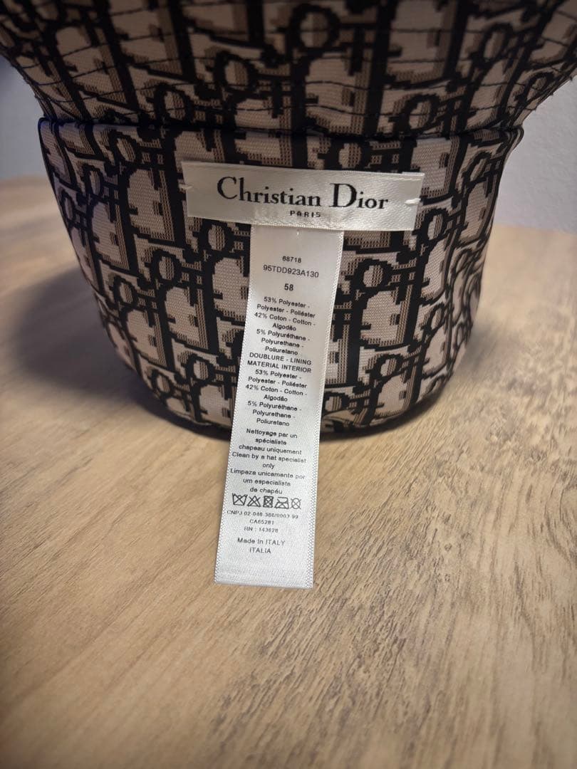 クリスチャンディオール バケットハット バケハ 帽子 サイズ58 黒