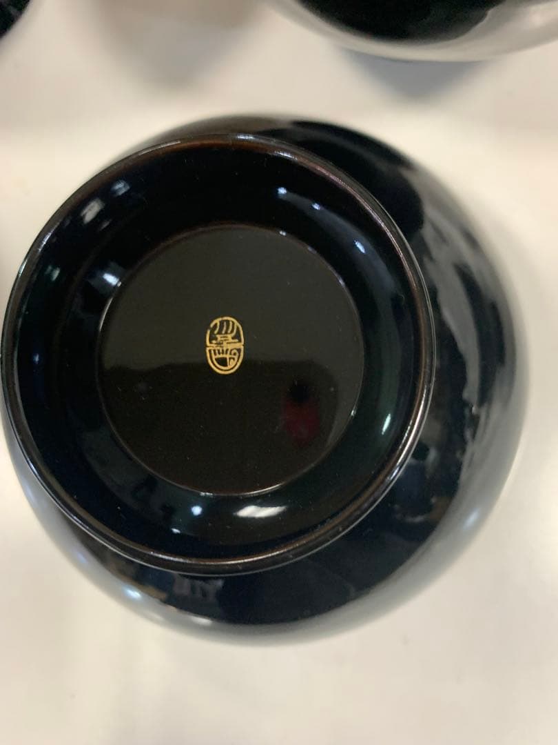 京漆匠　象彦　吸物椀　稲穂　五客