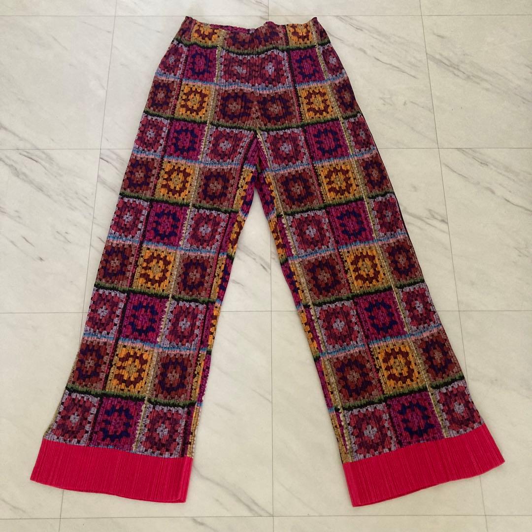 ＊希少・レア柄 ・未着用＊プリーツプリーズ パンツ サイズ1