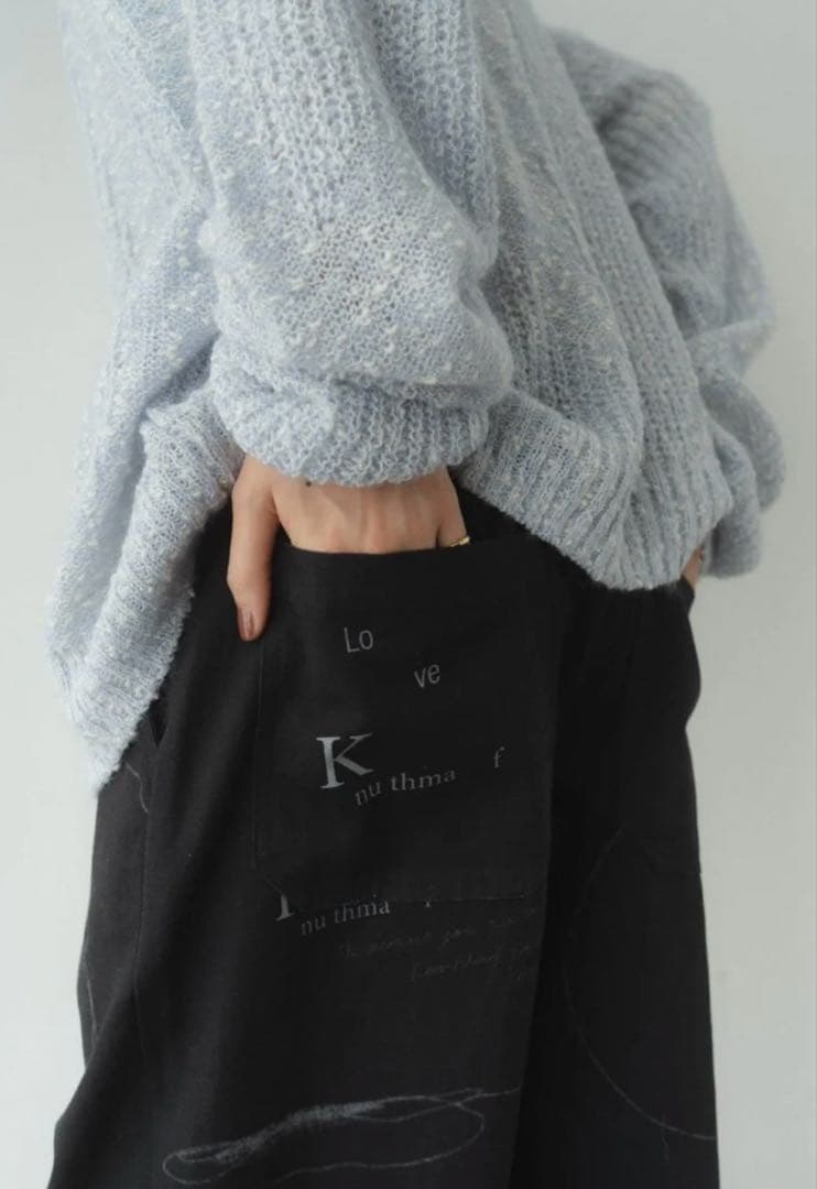 クヌースマーフ　Knuth Marf graffiti pants black