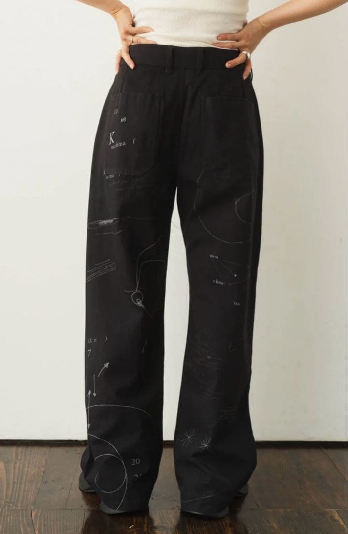 クヌースマーフ　Knuth Marf graffiti pants black