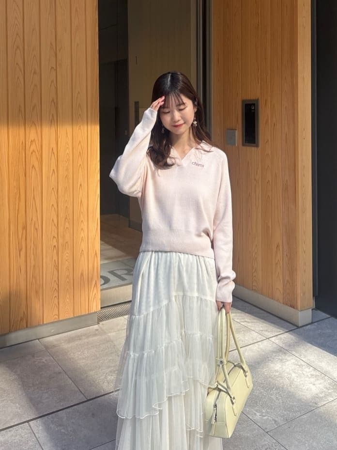 完売　ココディール　新品タグ付　Wカラースキッパーニットプルオーバー　25ss