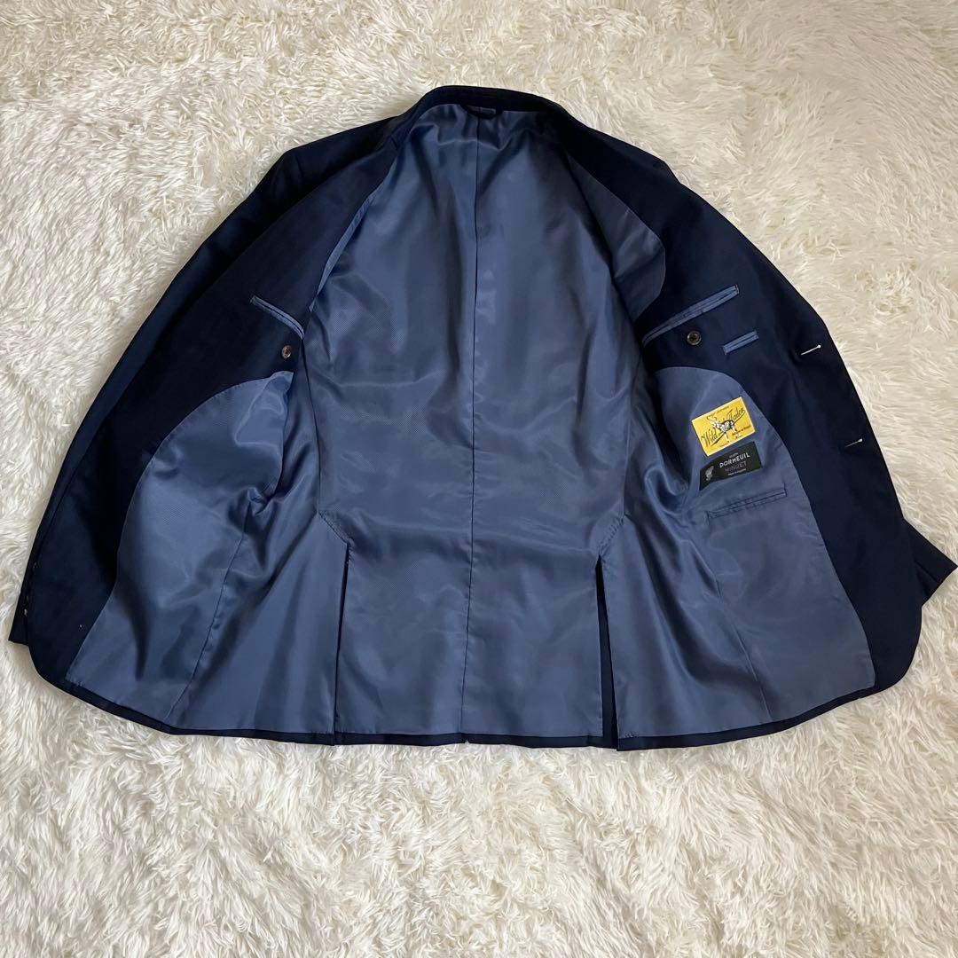 最高級生地 ドーメル ✨3ピース　ワイルドライフテイラー　オーダースーツ 紺