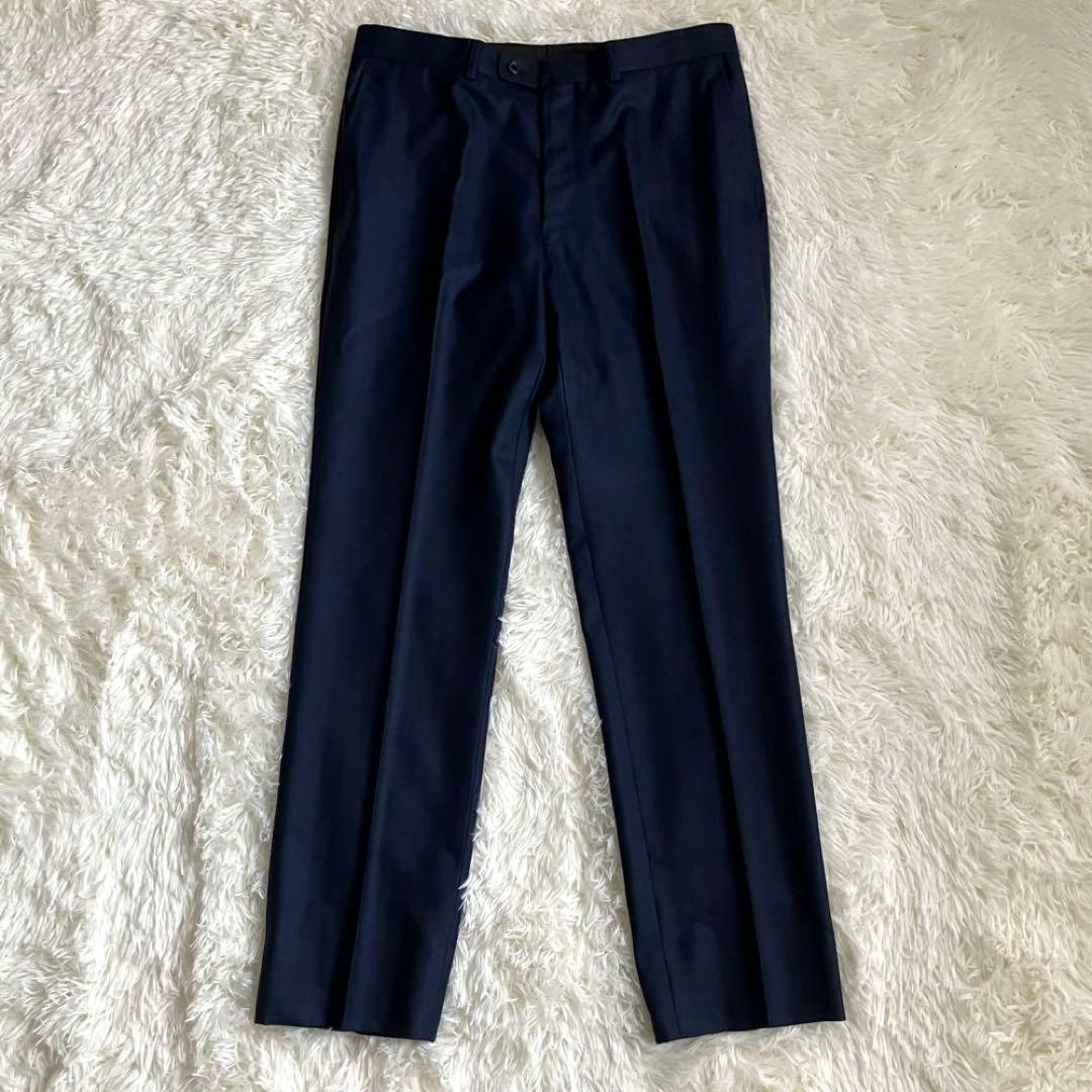 最高級生地 ドーメル ✨3ピース　ワイルドライフテイラー　オーダースーツ 紺