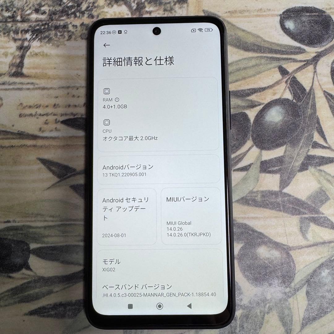 Xiaomi Redmi Note 10JE SIMフリー XIG02 5G対応