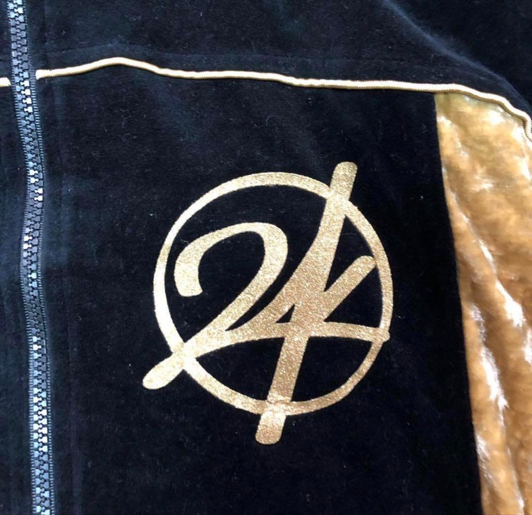 人気✨24Karats 【M】ジャージ セットアップ ベロア ゴールド ブラック