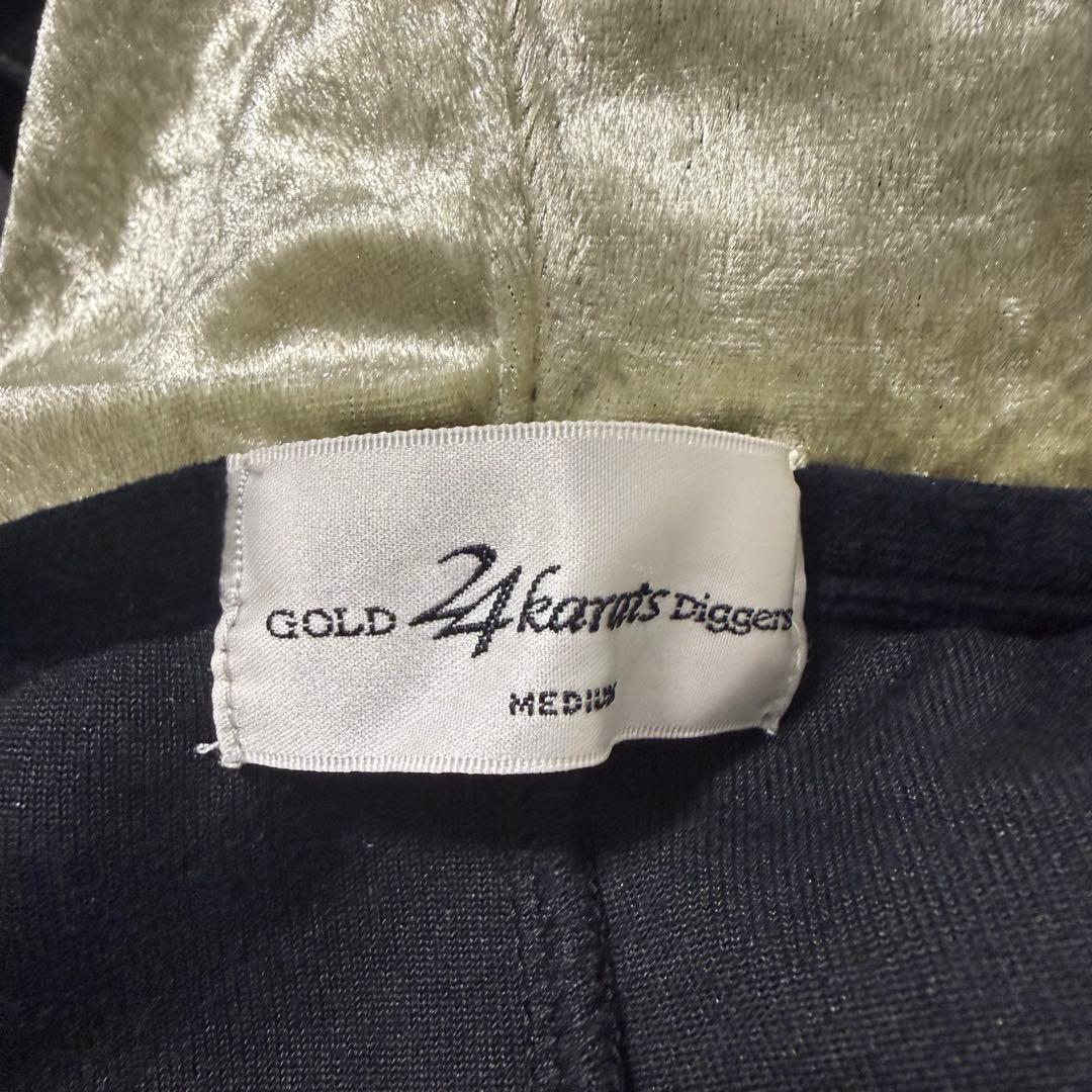 人気✨24Karats 【M】ジャージ セットアップ ベロア ゴールド ブラック