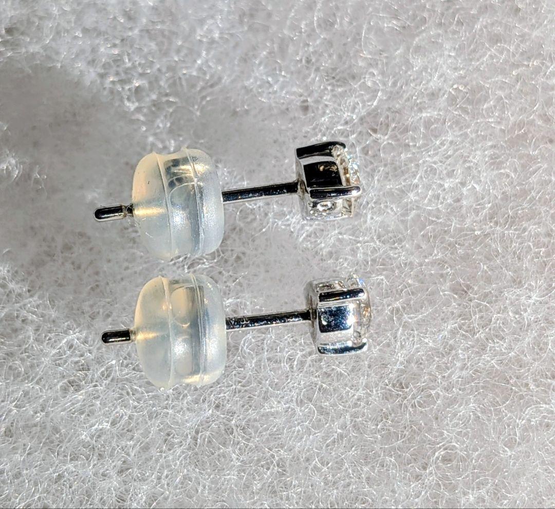 【Chaco】TASAKI ダイヤモンドピアス　18WG 0.15カラット