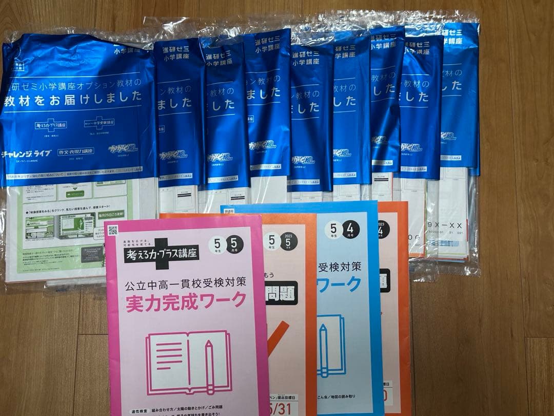 チャレンジ　考える力・プラス講座　5年生 10ヶ月分