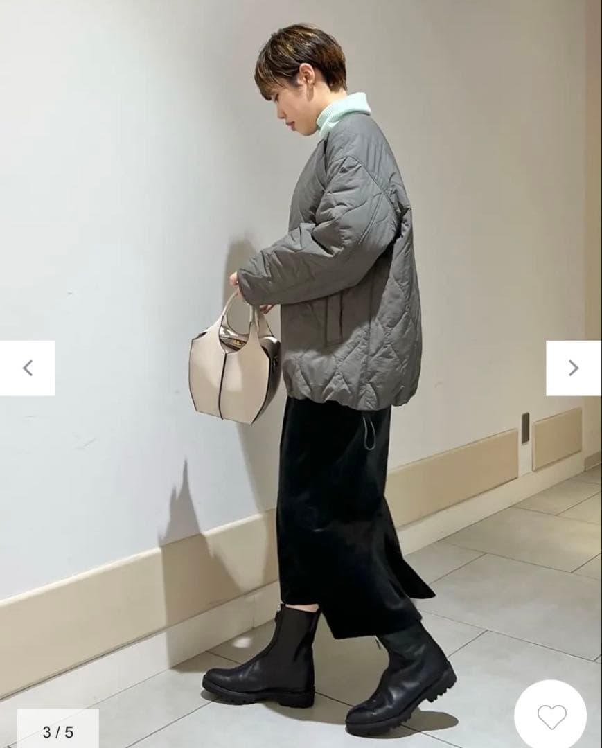 23区【洗える/撥水加工】中綿パディングアウター★グレー系★38