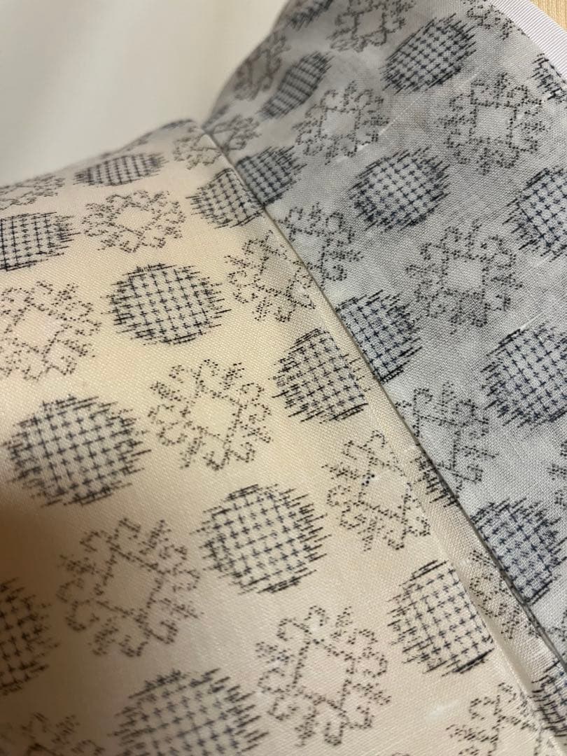 【国宝品】●沖縄県伝統工芸品●【八重山上布】●苧麻●盛夏●絣●着物