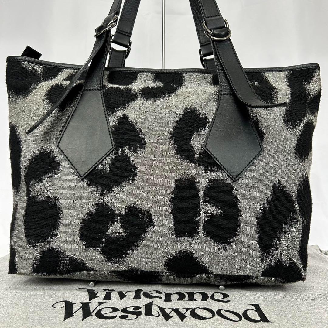 【極美品】ヴィヴィアンウエストウッド トートバッグ レザー オーブ チャーム 黒