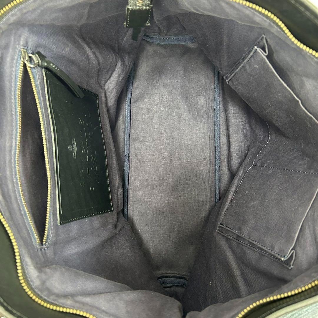 【極美品】ヴィヴィアンウエストウッド トートバッグ レザー オーブ チャーム 黒