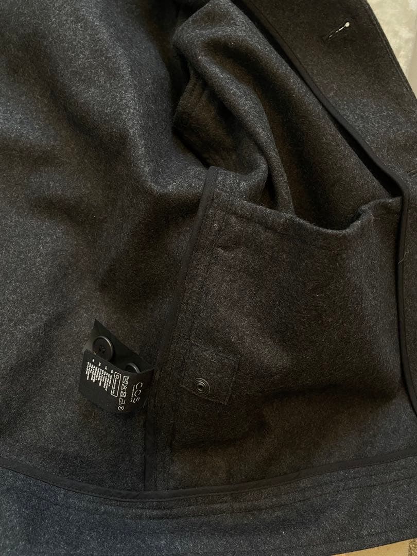 COS チャコールグレー　ウールジャケット　メンズジャケット