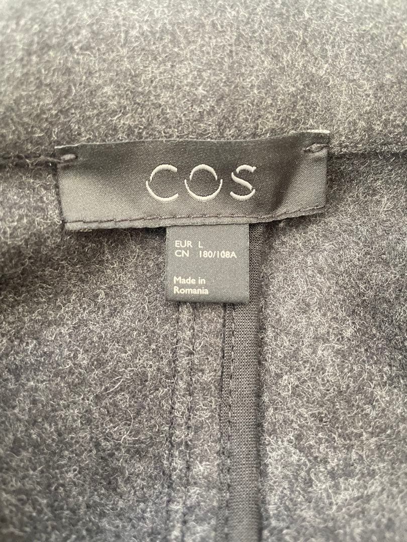COS チャコールグレー　ウールジャケット　メンズジャケット