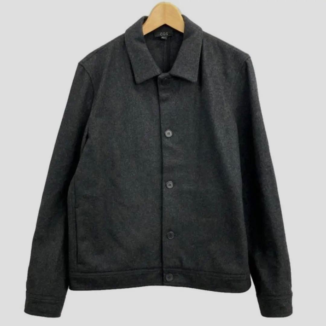 COS チャコールグレー　ウールジャケット　メンズジャケット