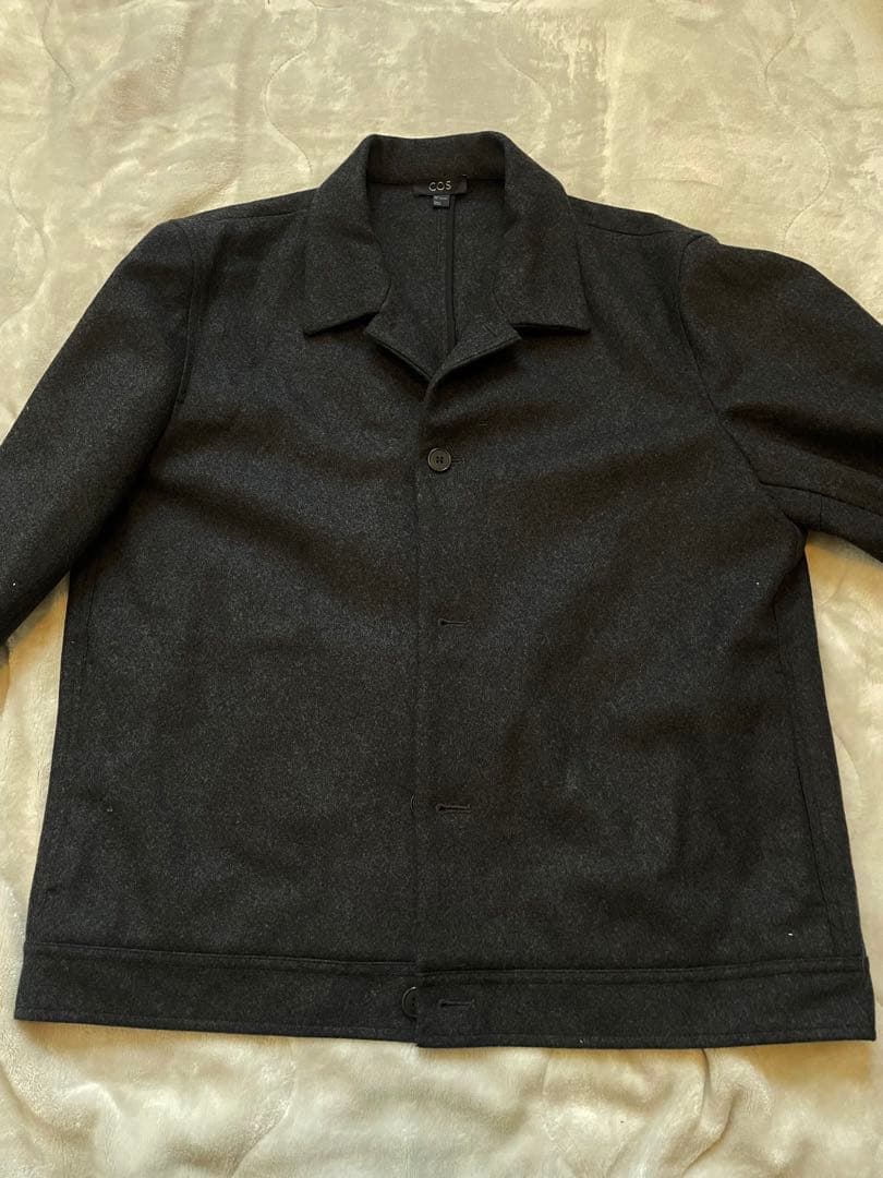 COS チャコールグレー　ウールジャケット　メンズジャケット
