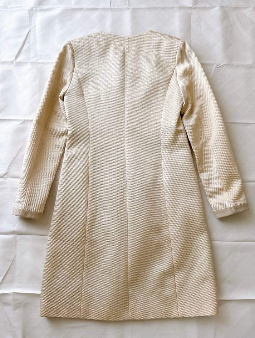 美品 英国製KATHERINE HOOKERキャサリン・フッカーノーカラーコート