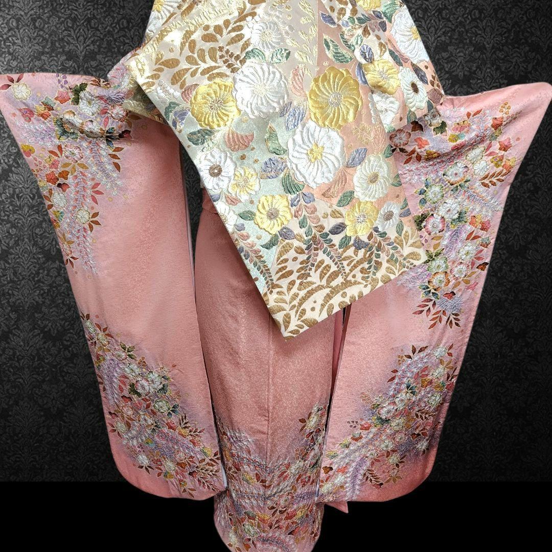 振袖フルセット(8点)・辻ヶ花・辻が花・翠山工房・落款有り・胴裏正絹・高級手縫い